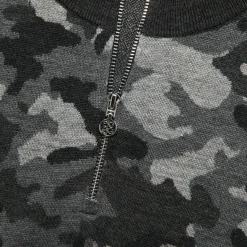 Sweaters-G/FORE Camo Jacquard Merino Wool Quarter Zip Sweater Vest