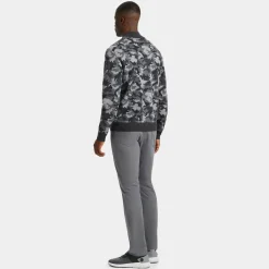 Sweaters-G/FORE Camo Jacquard Merino Wool Quarter Zip Sweater