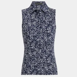 Polos-G/FORE Cherry Blossom Silky Tech Nylon Sleeveless Polo