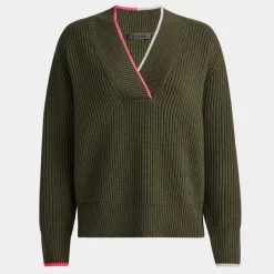 Sweaters-G/FORE Chunky Rib Merino Wool Relaxed Fit V Neck Sweater