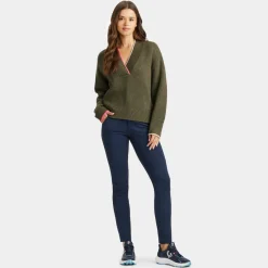 Sweaters-G/FORE Chunky Rib Merino Wool Relaxed Fit V Neck Sweater