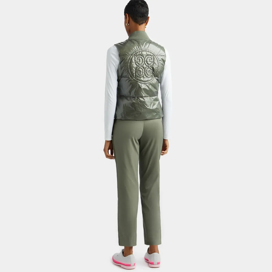 Outerwear-G/FORE Circle G's Coated Nylon Quilted Puffer Vest