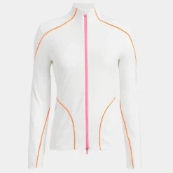 Mid Layers-G/FORE Contrast Piping Silky Tech Nylon Full Zip Layer
