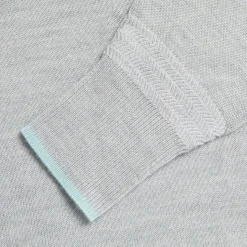 Sweaters-G/FORE Contrast Tipped Merino Wool Quarter Zip Sweater