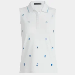 Polos-G/FORE Embroidered Icon Tech Pique Sleeveless Polo