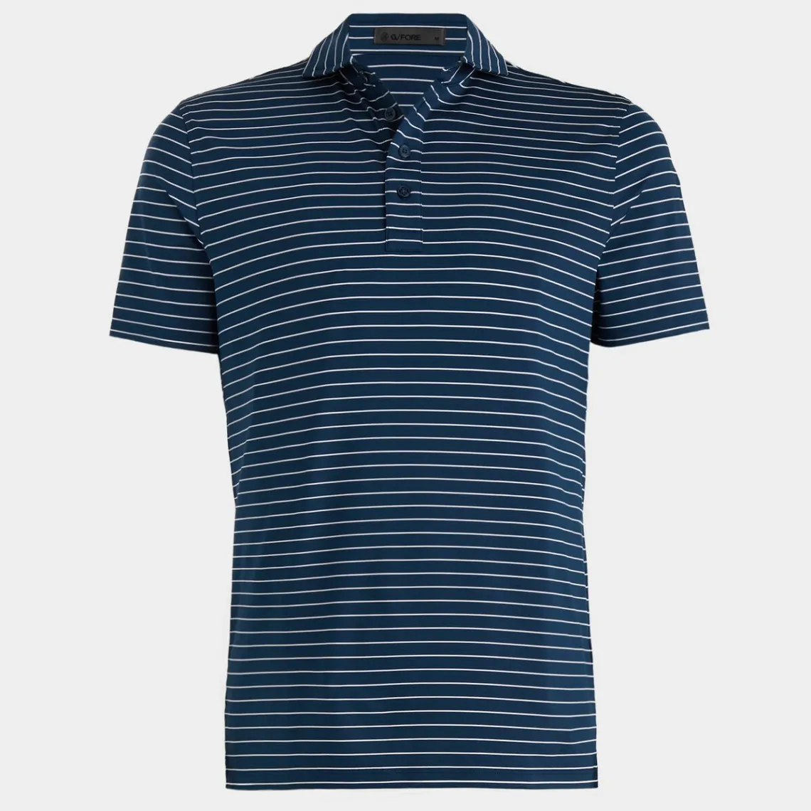 Polos & Shirts-G/FORE Feeder Stripe Tech Jersey Modern Spread Collar Polo