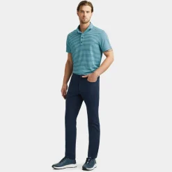 Polos & Shirts-G/FORE Feeder Stripe Tech Pique Modern Spread Collar Polo