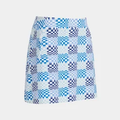 Skorts & Dresses-G/FORE Gradient Check Silky Tech Nylon A-Line Skort