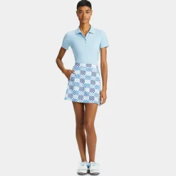 Skorts & Dresses-G/FORE Gradient Check Silky Tech Nylon A-Line Skort