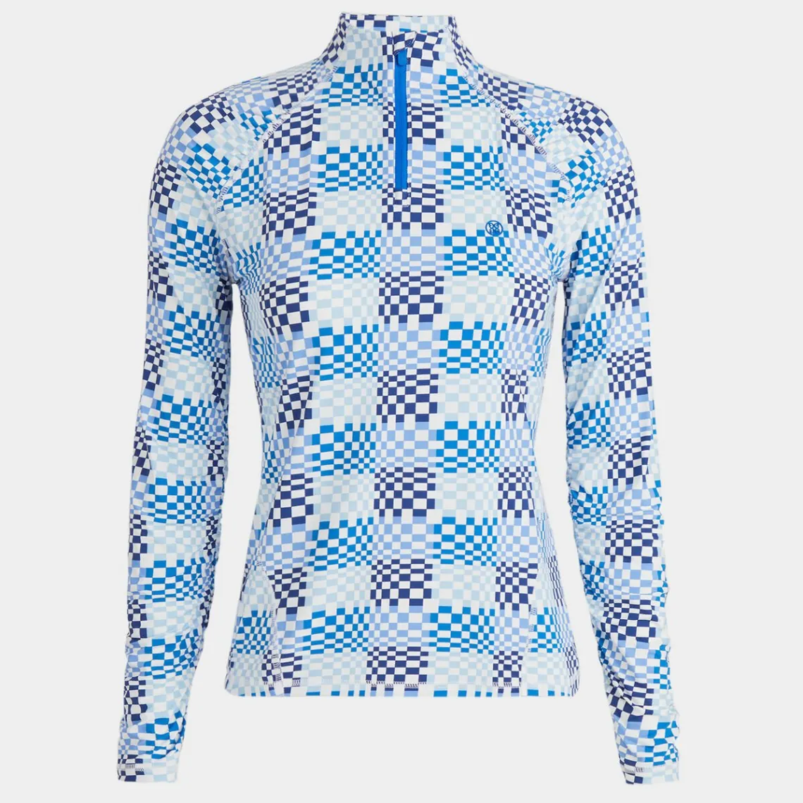 Mid Layers-G/FORE Gradient Check Silky Tech Nylon Quarter Zip Pullover