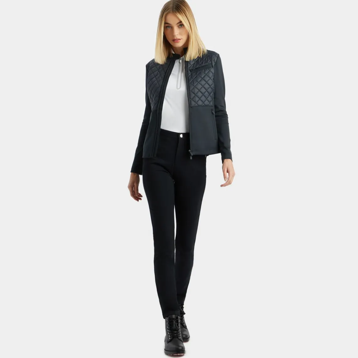 Outerwear-G/FORE Hybrid Moto Stretch Tech Interlock Jacket