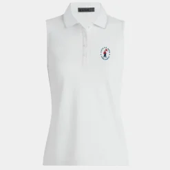 Polos-G/FORE Limited Edition 2024 U.S. Open Pleated Collar Tech Pique Sleeveless Polo