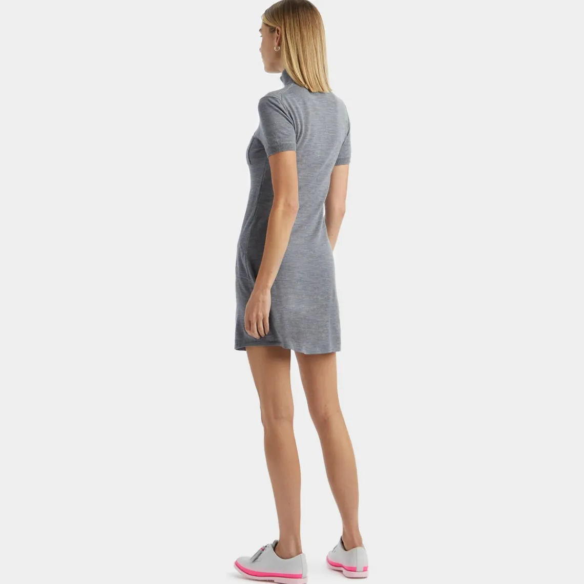 Skorts & Dresses-G/FORE Merino Wool Quarter Zip Pocket Sweater Dress