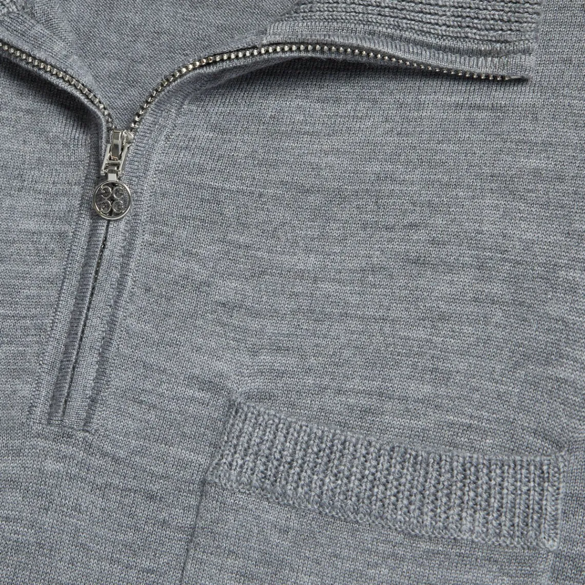 Skorts & Dresses-G/FORE Merino Wool Quarter Zip Pocket Sweater Dress