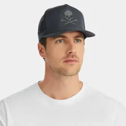 Hats-G/FORE Monochrome Skull & Tees Interlock Knit Tall Trucker Hat