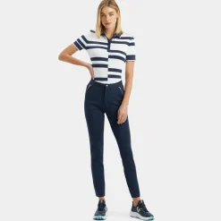 Polos-G/FORE Offset Stripe Tech Pique Polo