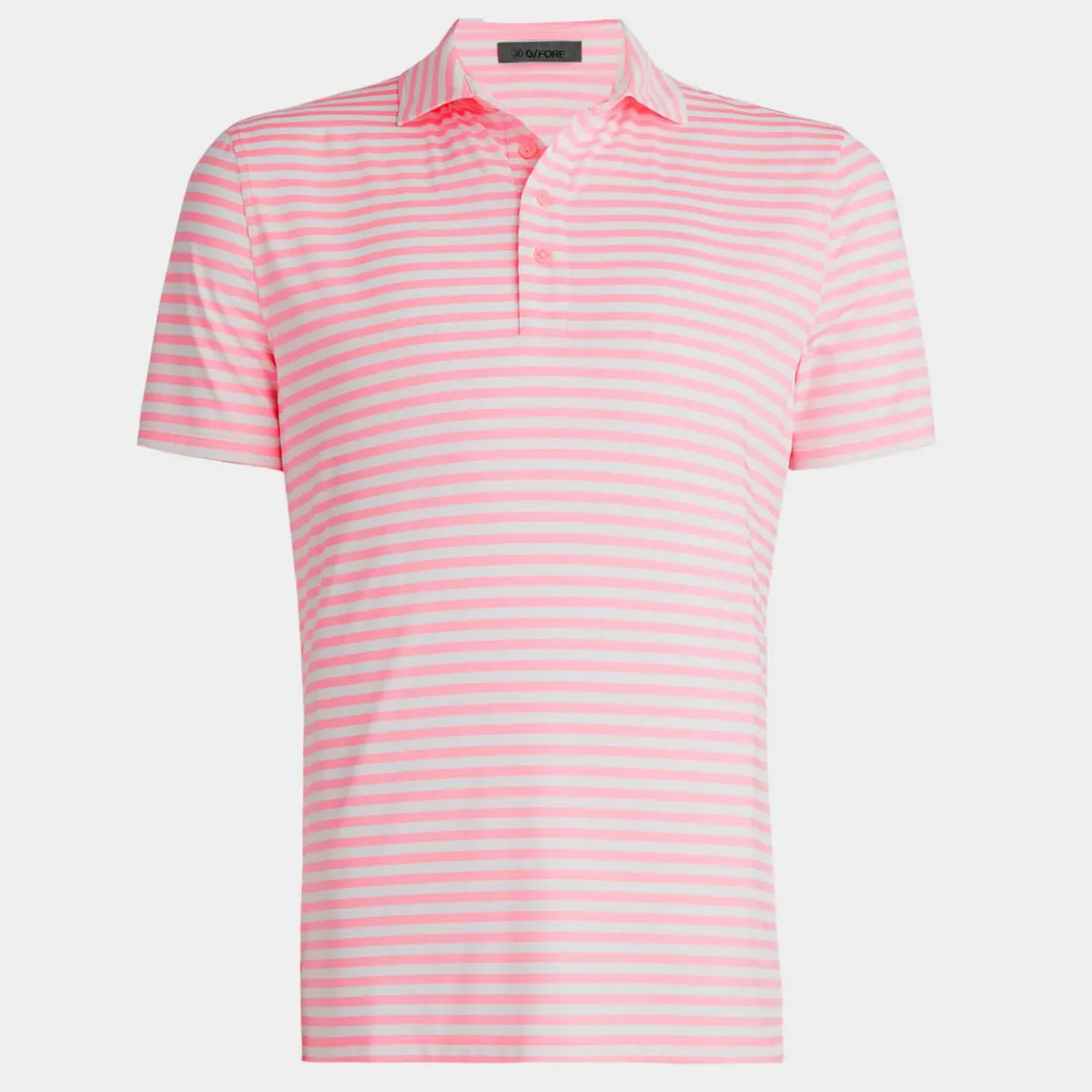 Polos & Shirts-G/FORE Perforated Stripe Tech Jersey Modern Spread Collar Polo