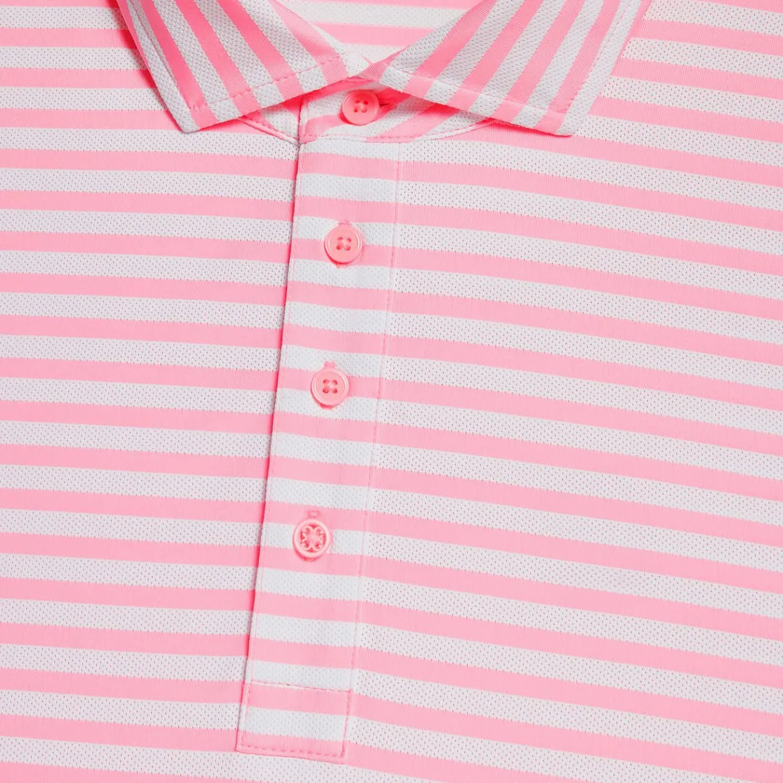 Polos & Shirts-G/FORE Perforated Stripe Tech Jersey Modern Spread Collar Polo