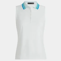 Polos-G/FORE Pleated Collar Silky Tech Nylon Sleeveless Polo