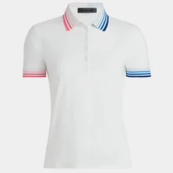 Polos-G/FORE Pleated Contrast Collar Silky Tech Nylon Polo