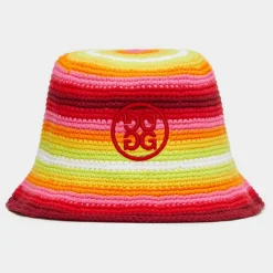Hats-G/FORE Striped Circle G's Crochet Bucket Hat