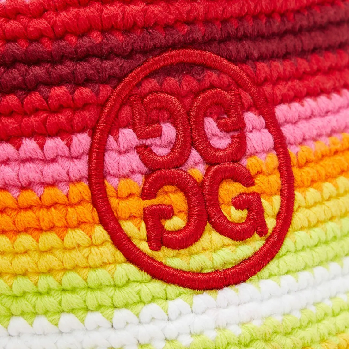 Hats-G/FORE Striped Circle G's Crochet Bucket Hat