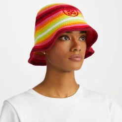 Hats-G/FORE Striped Circle G's Crochet Bucket Hat