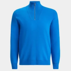 Sweaters-G/FORE V Neck Merino Wool Quarter Zip Sweater